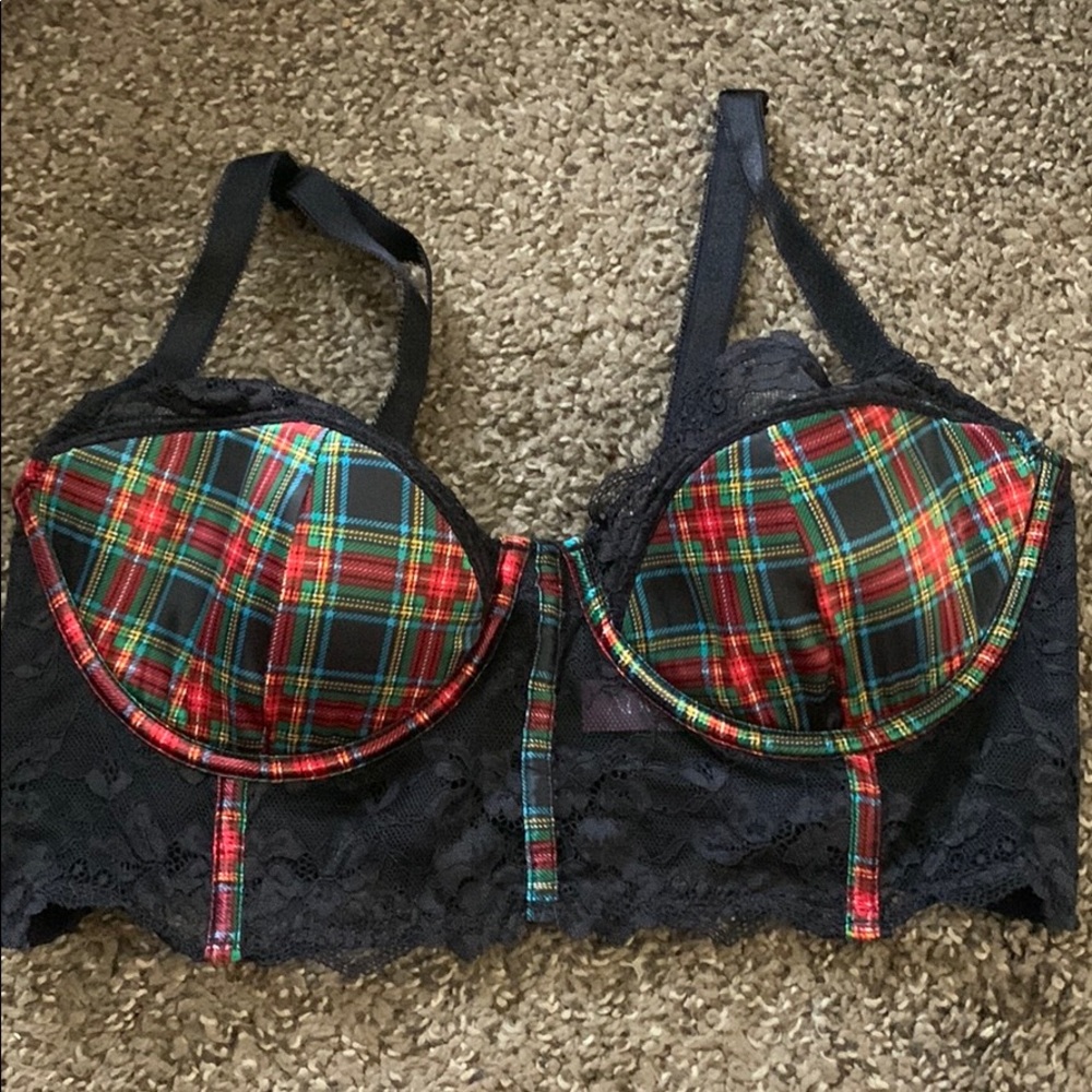 Adore me plaid Bustier, balconette bra